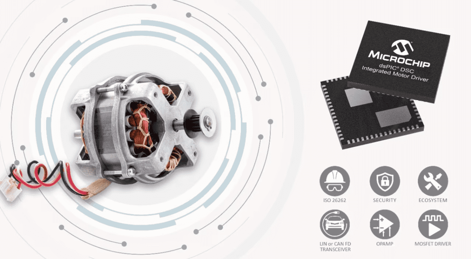 Microchip Technology расширяет линейку встраиваемых драйверов для электроприводов